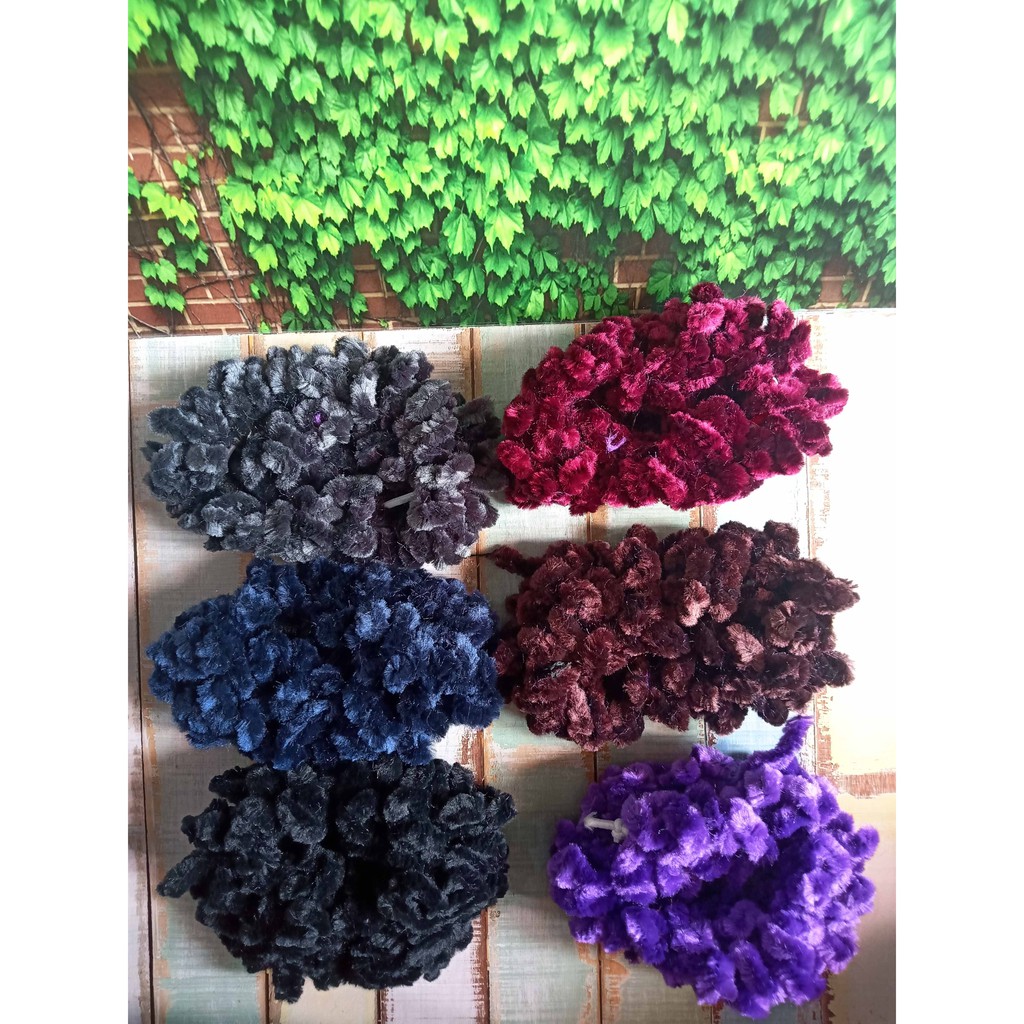 Isi 6 pcs Ikat Rambut Cepol Scrunchie Warna Soft