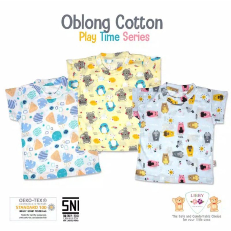 Baju Kaos bayi Libby oblong size 6-12, 12-18, 18-24 month