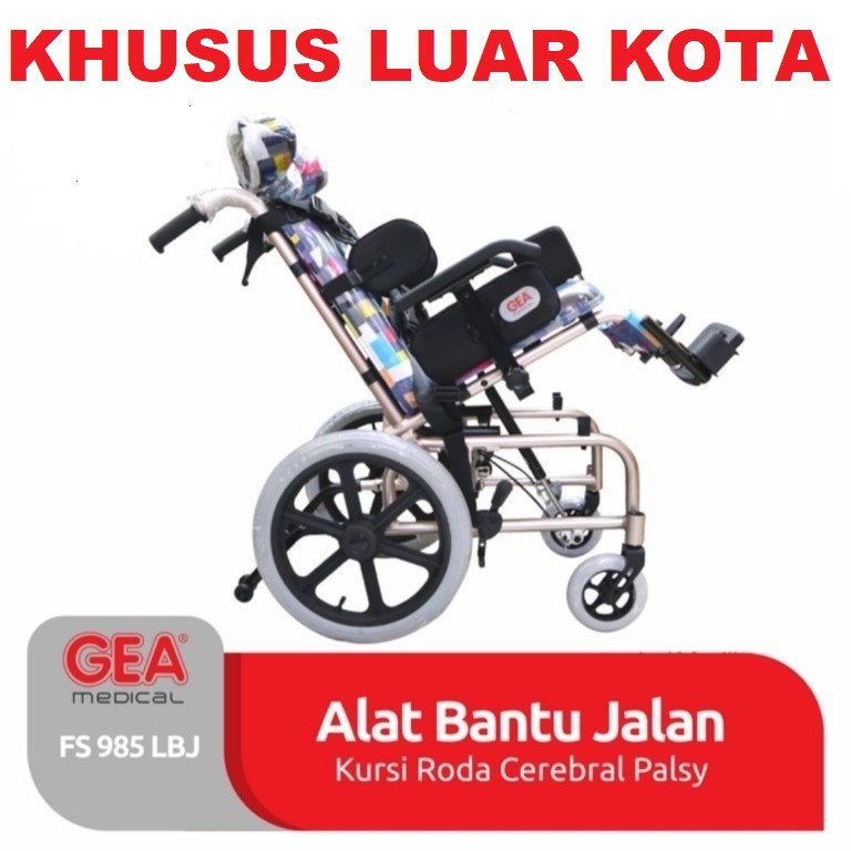 Kursi Roda Cerebral Palsy Anak Berkebutuhan Khusus GEA FS 985 LBJ Khusu Luar Kota