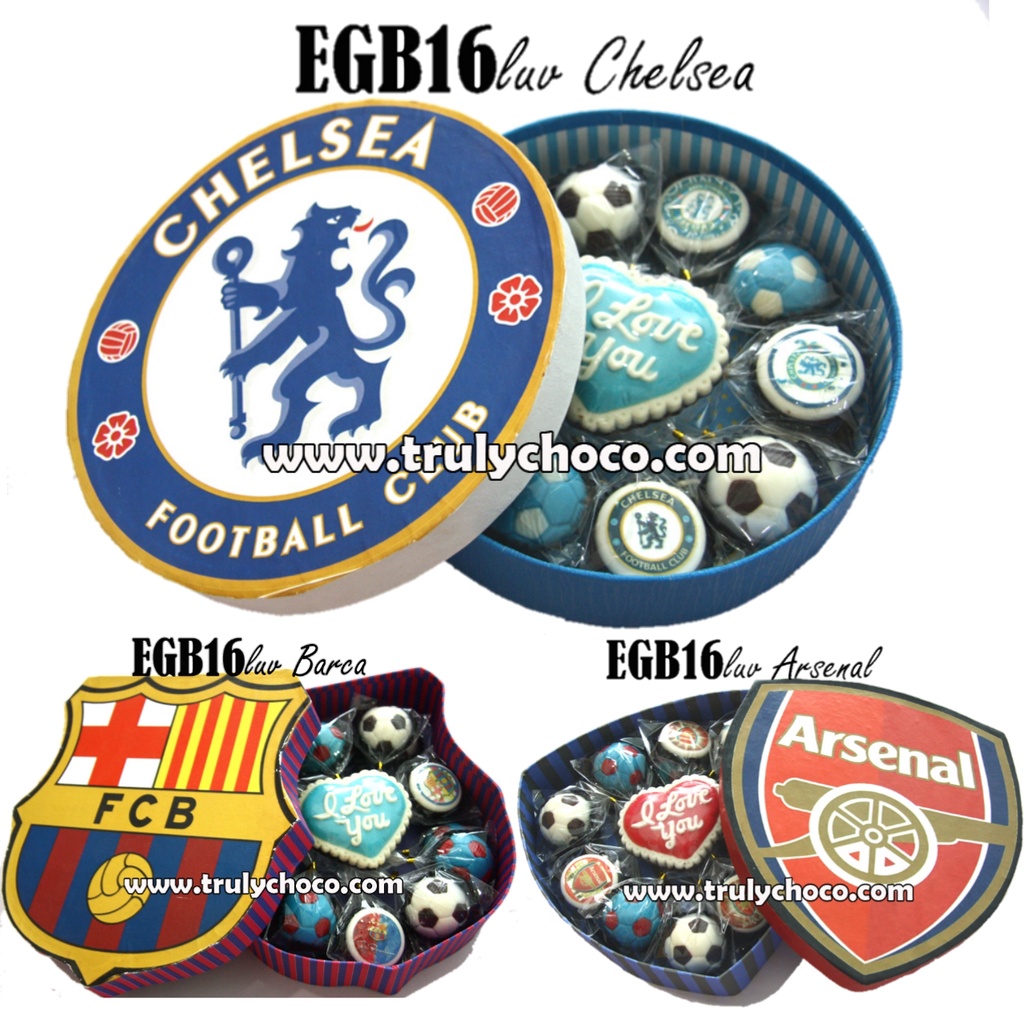 

Trulychoco - Kado Coklat Club Chelsea Barca Arsenal