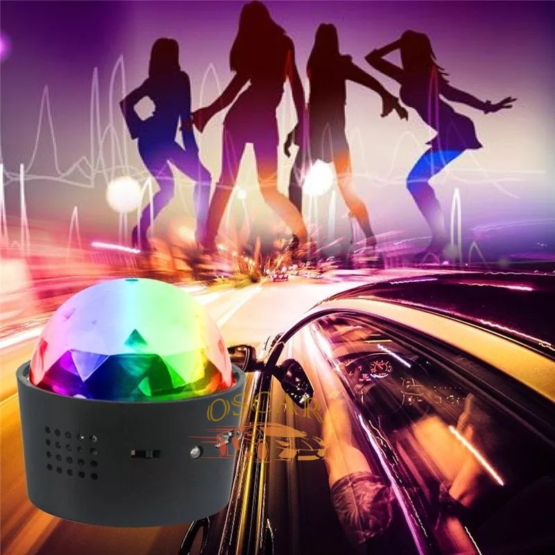 Lampu Disko RGB Sensor Musik Colok USB Disco Car Light Lampu Tumblr Mini Aesthetic Lampu Kabin Mobil