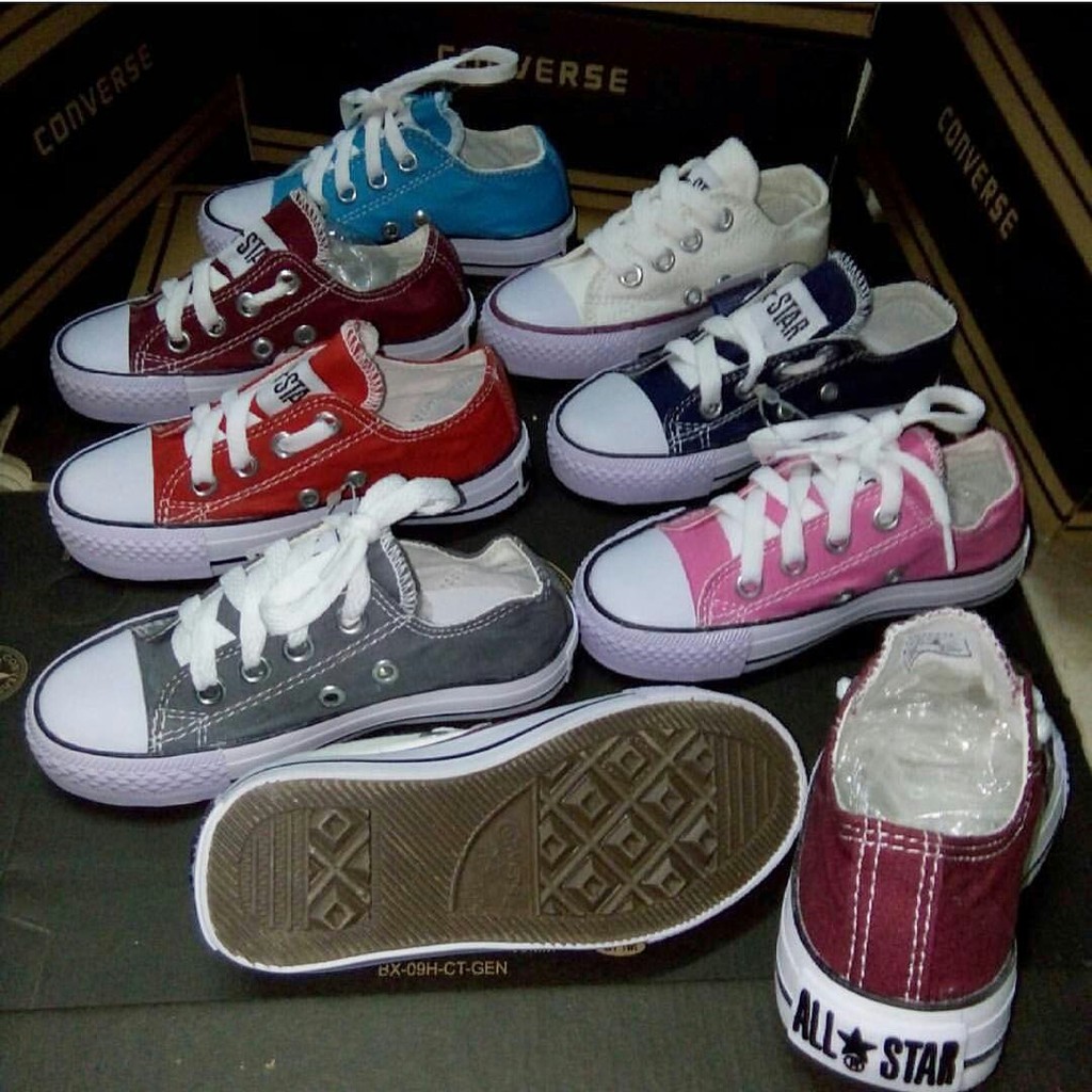 converse low kids tali/ sepatu sekolah anak/santai