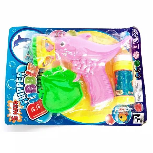Mainan anak Bubble gum 5 mata Dolphin