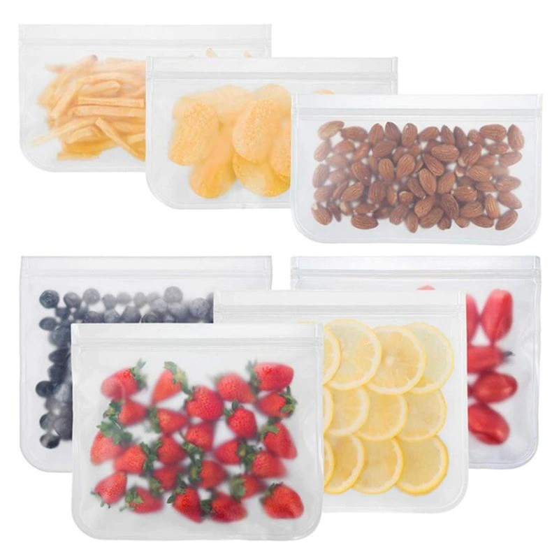 Kantong Plastik Organizer Makanan Silicone Food Bag Ziplock - B0271