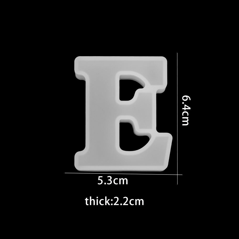 1pc / Pak Cetakan Resin Epoksi Bahan Silikon Desain 26 Huruf Alfabet Bahasa Inggris Untuk Membuat Perhiasan