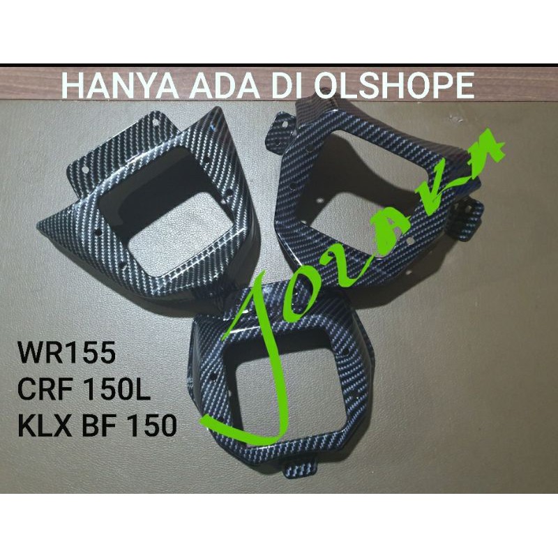 lampu depan CARBON Reflektor Lampu LED PNP /CRF 150 L/Yamaha WR155/KLX 150/HEAD LAMP REFLECTOR  6 MATA