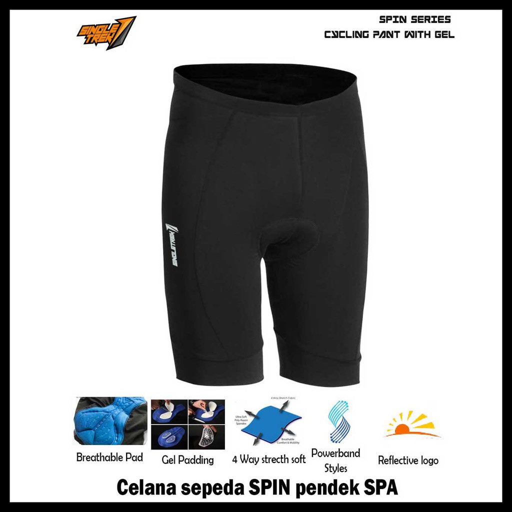 Celana Sepeda Singletrek Spin Pendek Celana Sepeda Padding Gel