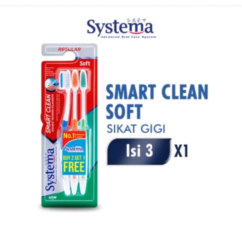 Systema Sikat Gigi Smart Clean Soft/Sikat Gigi Bulu Halus