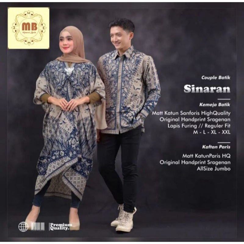 couple kaftan sinaran batik couple all size katun paris