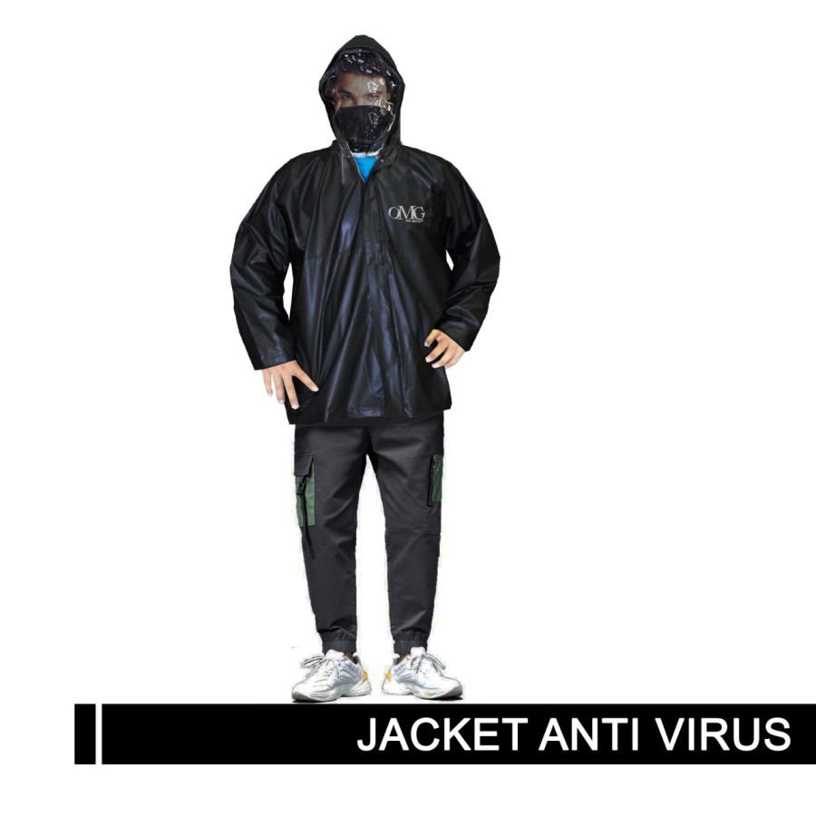 jaket apd lari sepeda olahraga jas hujan anti air sauna faceshield OMG