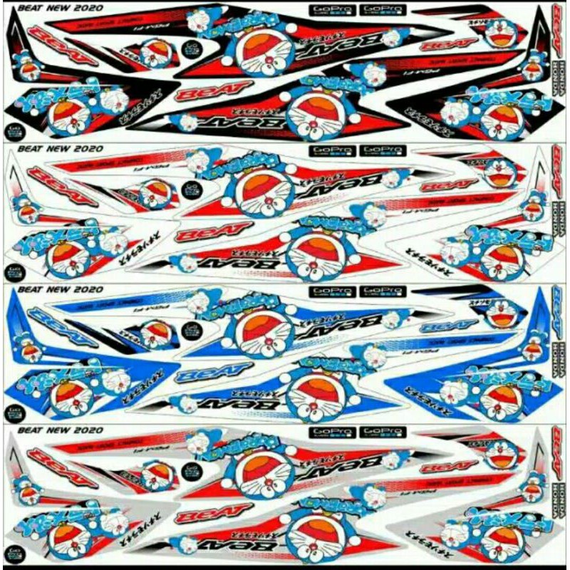 striping beat new 2020 stiker beat baru motif Doraemon
