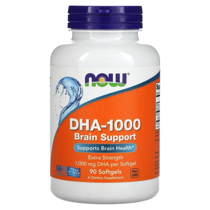 NOW Foods DHA-1000 Brain Support 1000 mg 90 Softgels