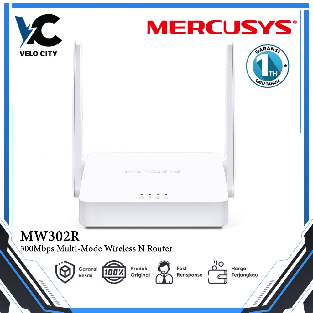 Mercusys MW302R 300Mbps Multi-Mode Wireless N Router Garansi Resmi 1 Tahun