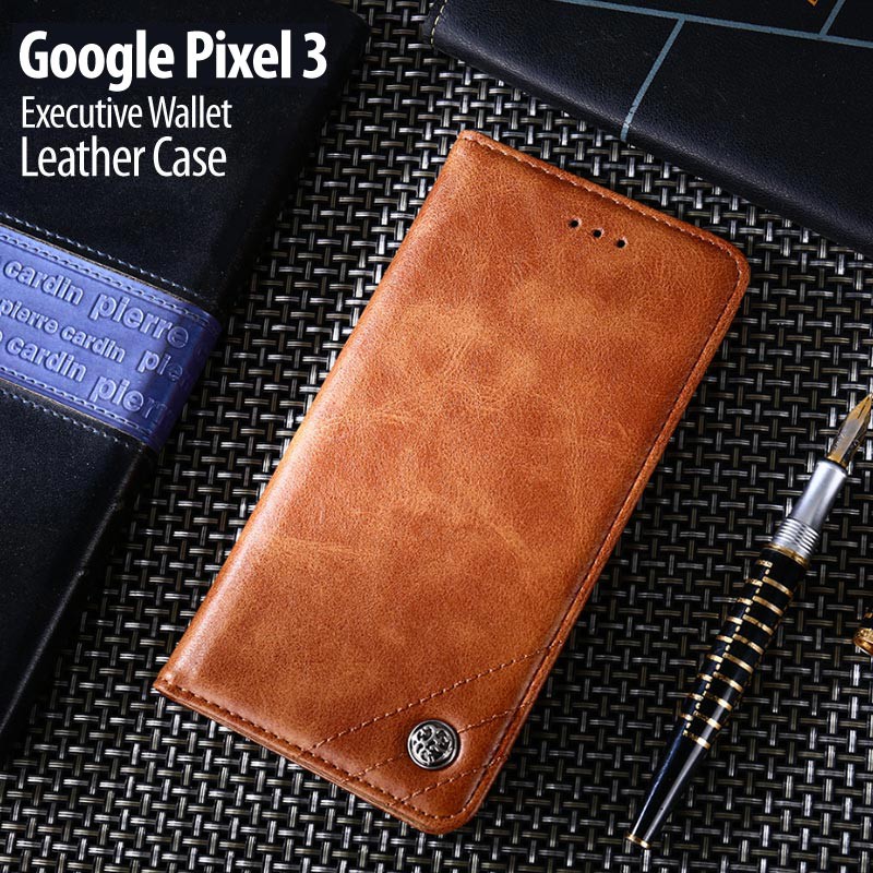 Google Pixel 3 - Executive Wallet Leather Case