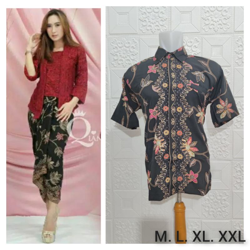Couple Kebaya Kutubaru Brokat/Kebaya Lamaran/Kebaya Wisuda Jumbo/Kebaya