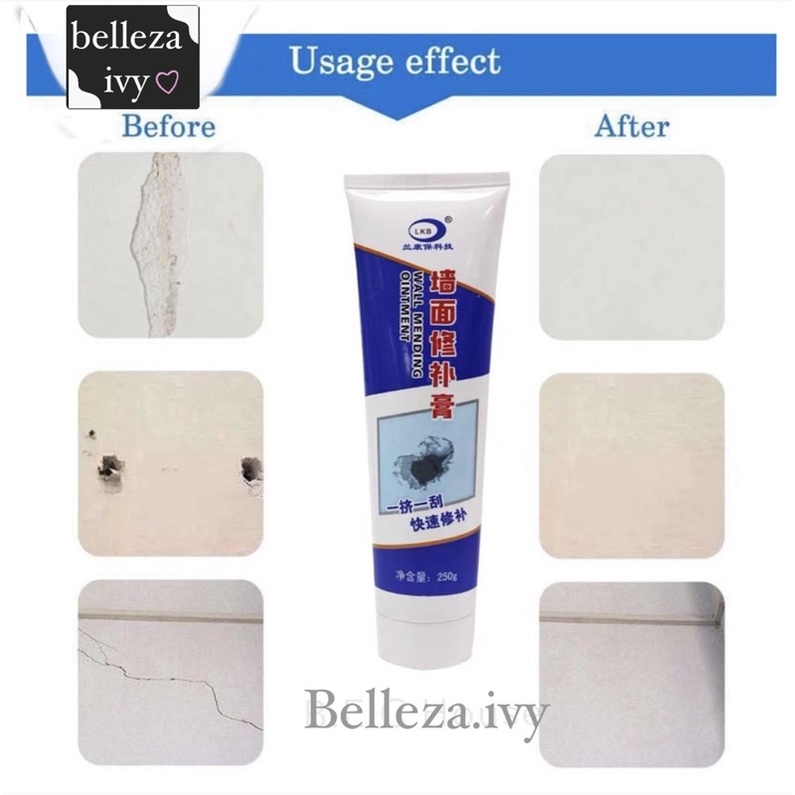 Wall Repair Pasta Dempul Penambal Dibding Retak Cream Instan Water Proof