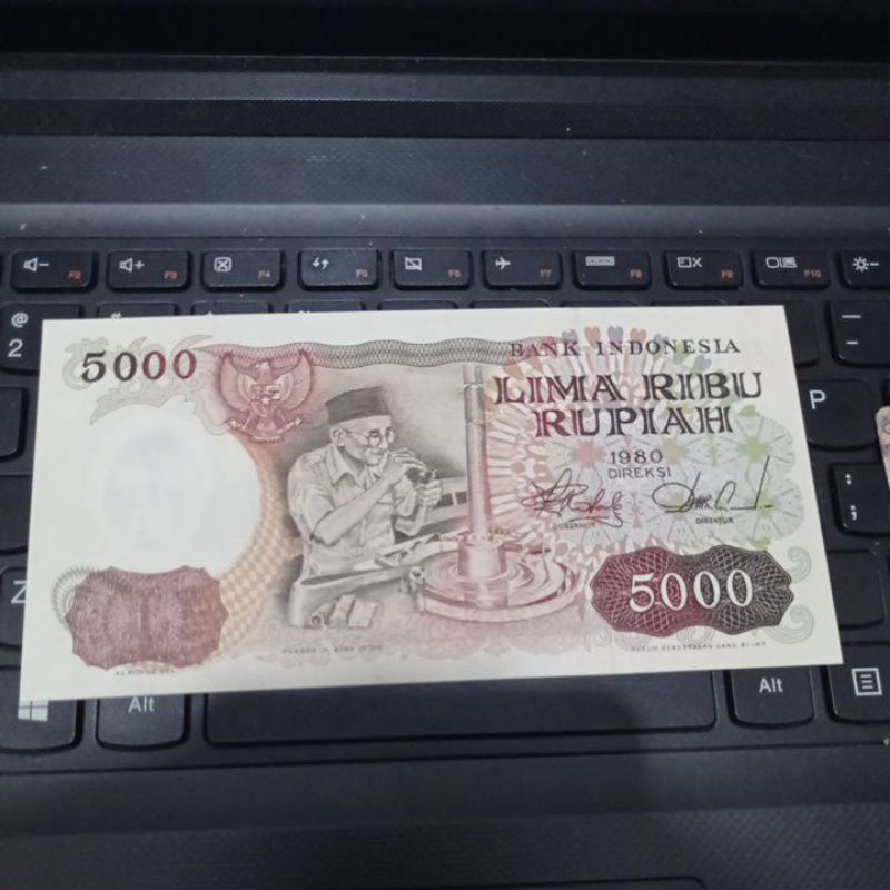 uang kuno 5000 asah intan gress