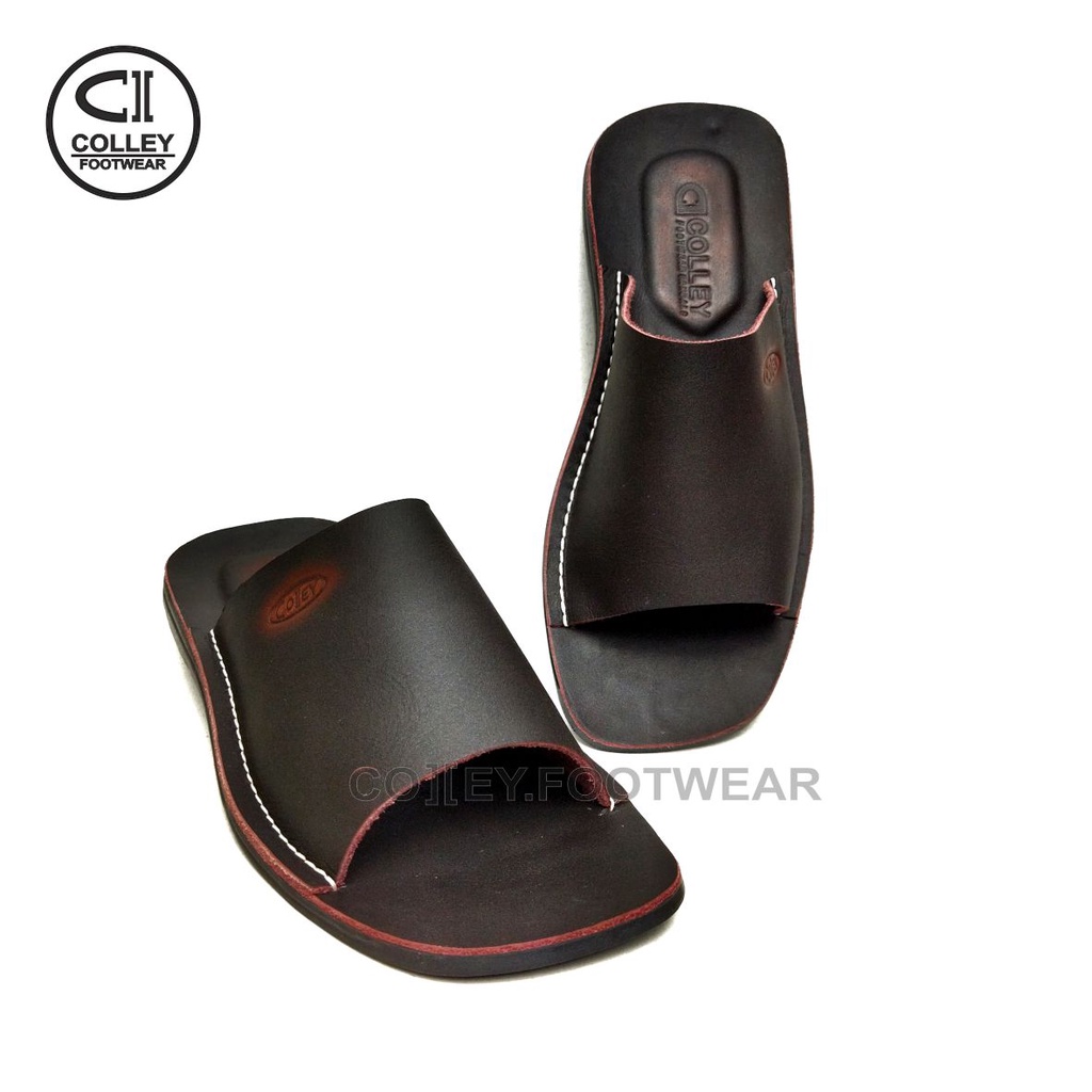 COD - 100% FULL KULIT ASLI SANDAL KASUAL PRIA COLLEY / SANDAL TRENDI CLY-SB1-036