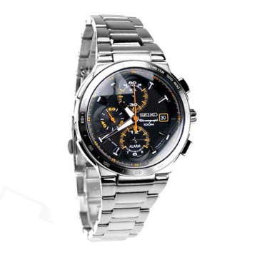 Seiko Quartz SNA701P1 Chronograph Black Dial Jam Tangan Pria Original SNA701
