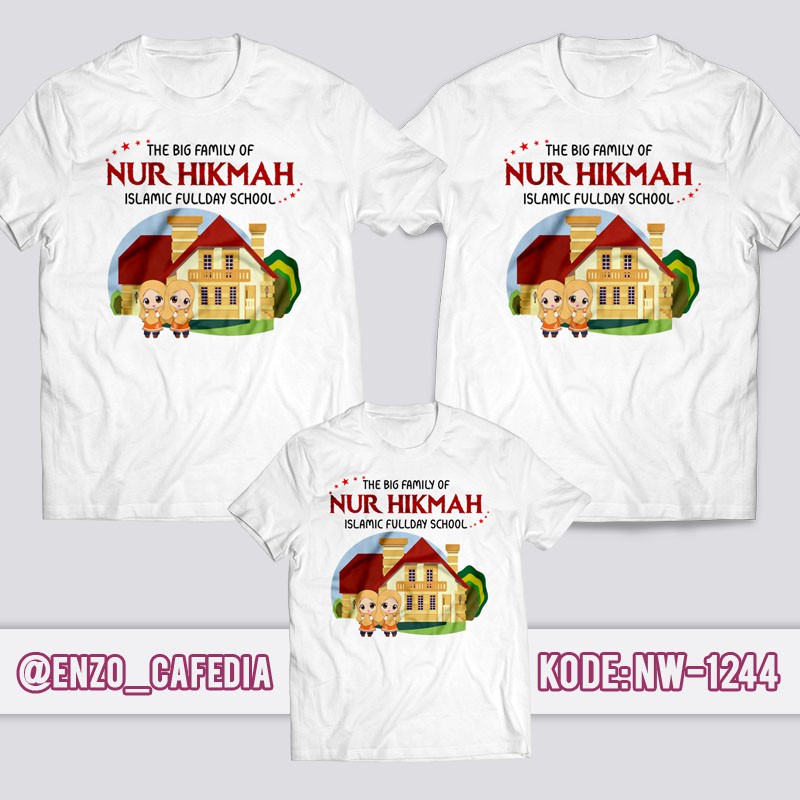 Baju Kaos Family Gathering | Kaos Couple Family | Kaos Animasi Kartun NW 1244 | Gratis Custom Nama