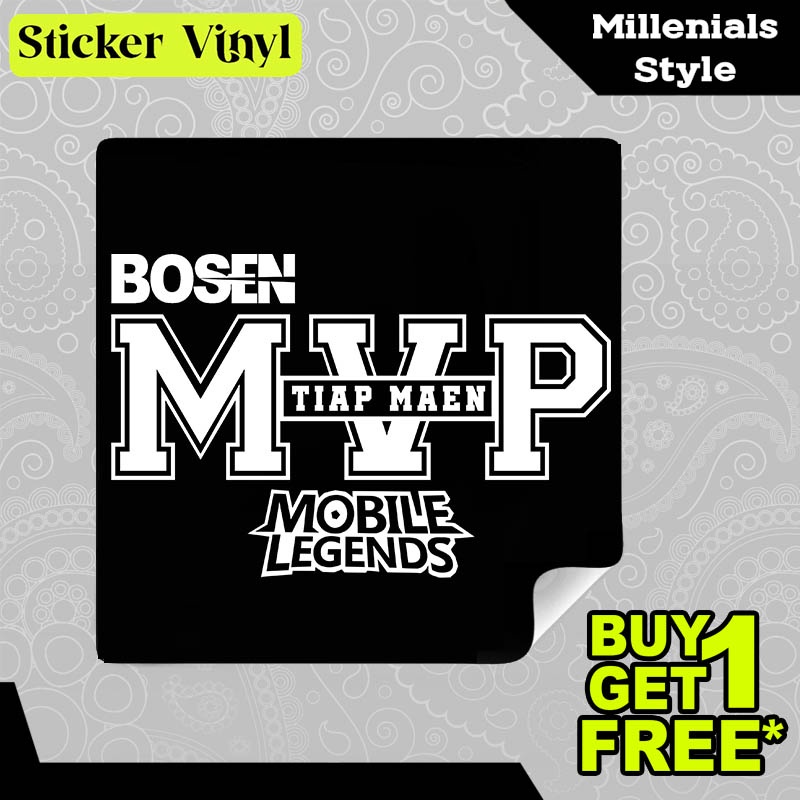 

Stiker Sticker Bosen Tiap Maen MVP Mobile Legends Desain Keren dan Kekinian Aesthetic Bahan Vinyl Satuan Anti Air