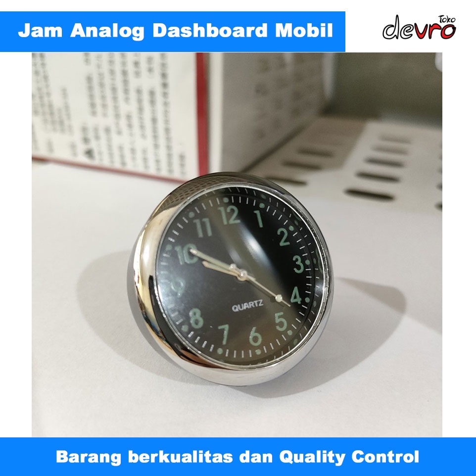 Jam Mobil Analog - Jam Dashboard Mobil - Dekorasi Mobil Jam Mini Quartz Hiasan Dashboard