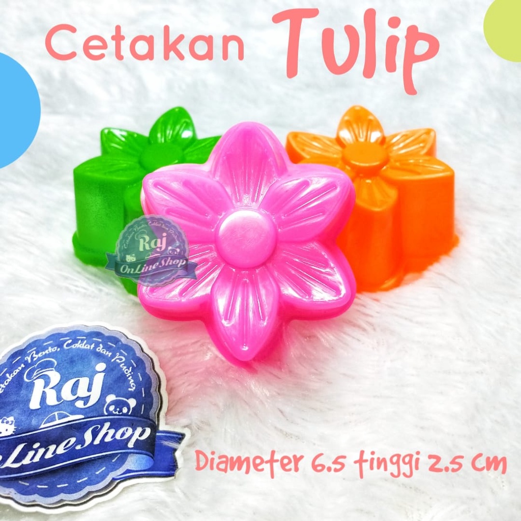 Cetakan Bunga tulip 1 lusin Putu ayu jelly puding lapis kue bolu jasmine melati bunga matahari kecil