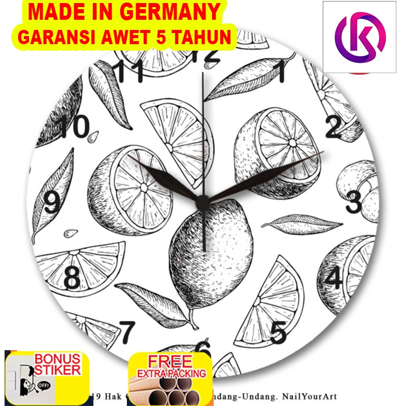 

Promo Jam Dinding Citrus - NYA Wall Clock - Uk.30X30 CM - Sweep Movement