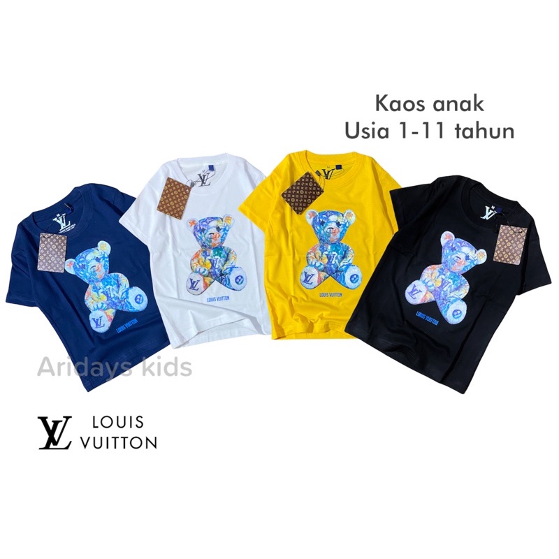 Kaos anak teddy bear/ Kaos distro anak/ kaos anak unisex cwe atau cwo