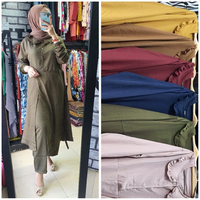 Kemeja Batik Pria Kluwung Hitam Hijau Navy Kemeja Batik Kasual