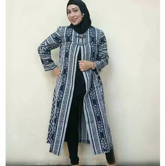 Cardigan tenun motif toraja + free masker