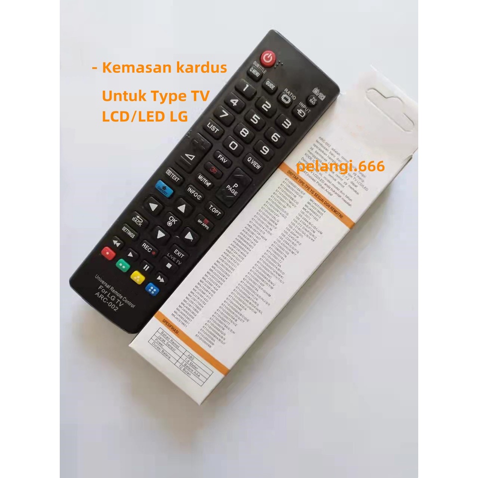 Remot Remote TV untuk LG LCD/LED/Slim/Flat