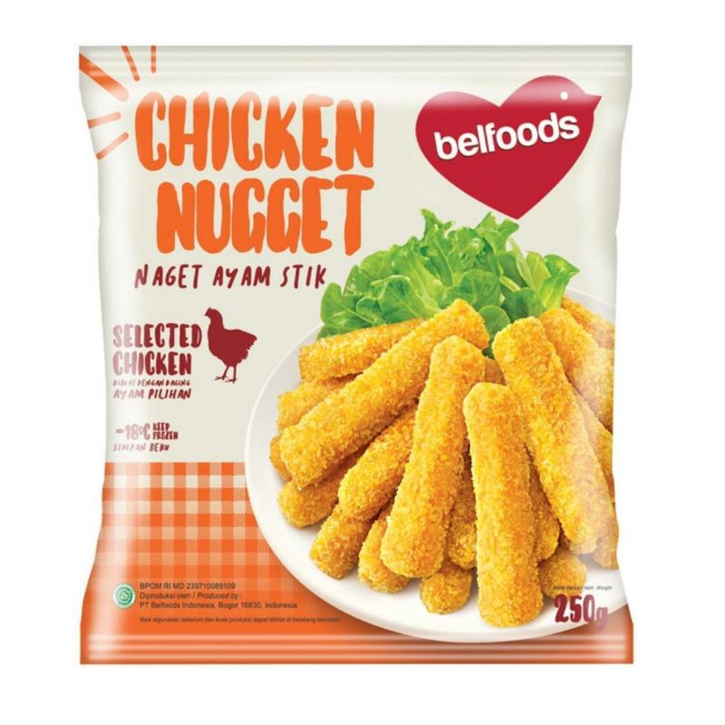 

Belfoods chicken nugget naget ayam bentuk stick 250gr nugget belfoods