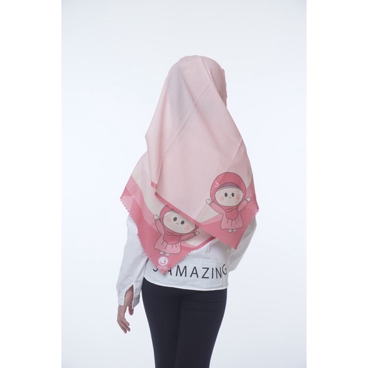 PASHMINA ANAK MOTIF ANIMASI QALEY / HIJAB ANAK / JILBAB ANAK / KERUDUNG ANAK