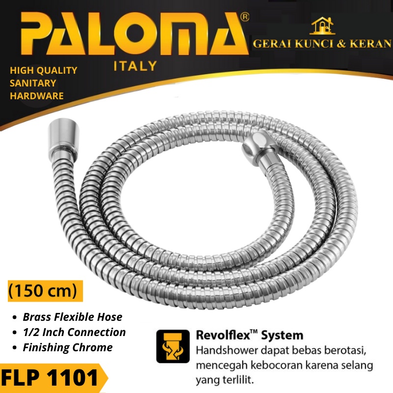 PALOMA FLP 1101 Selang Hand Shower Flexible BRASS CHROME 150 CM