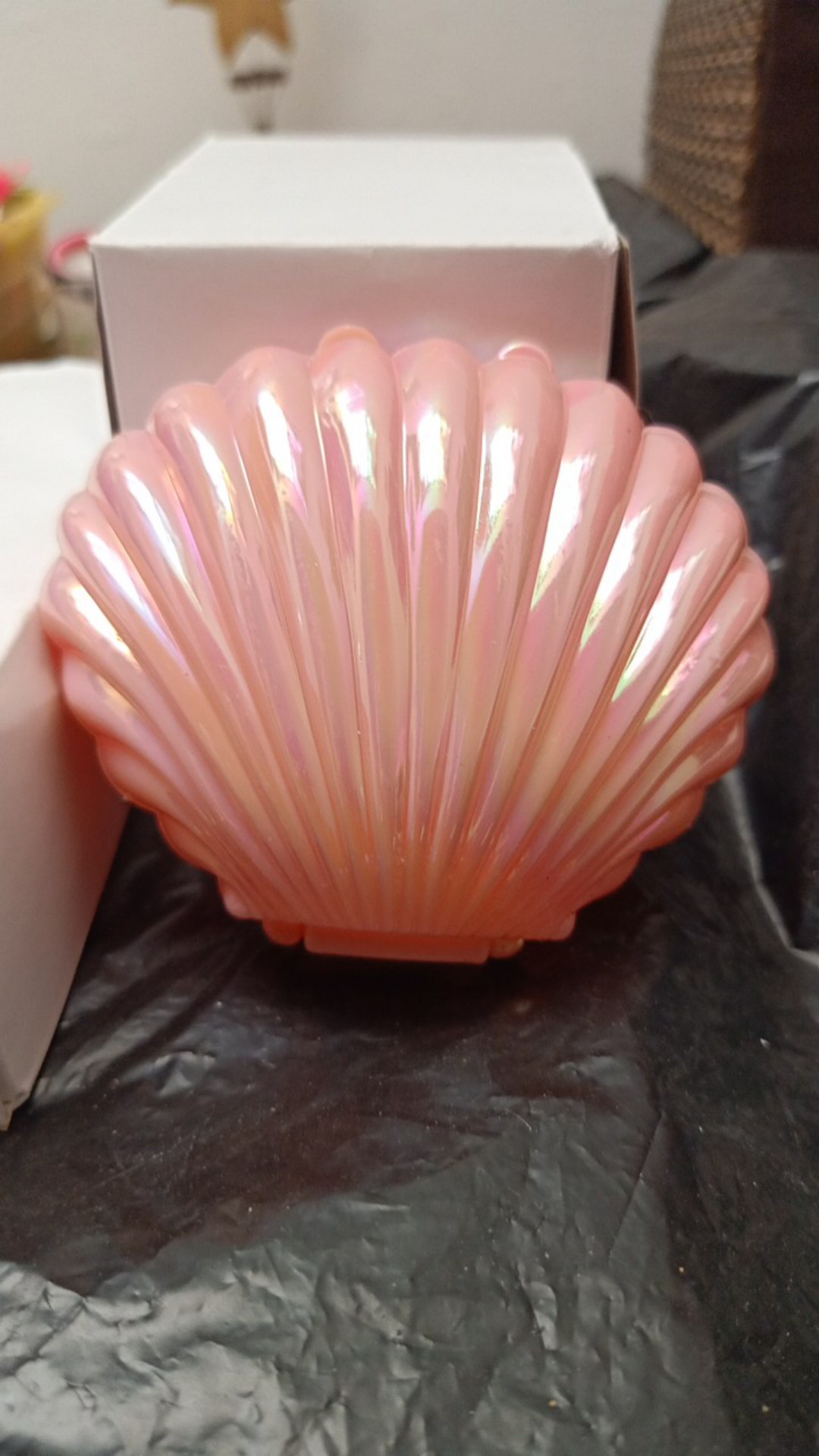 (iffarmerrtu) Kotak Penyimpanan / Organizer Perhiasan / Cincin / Kalung / Anting Bentuk Kerang