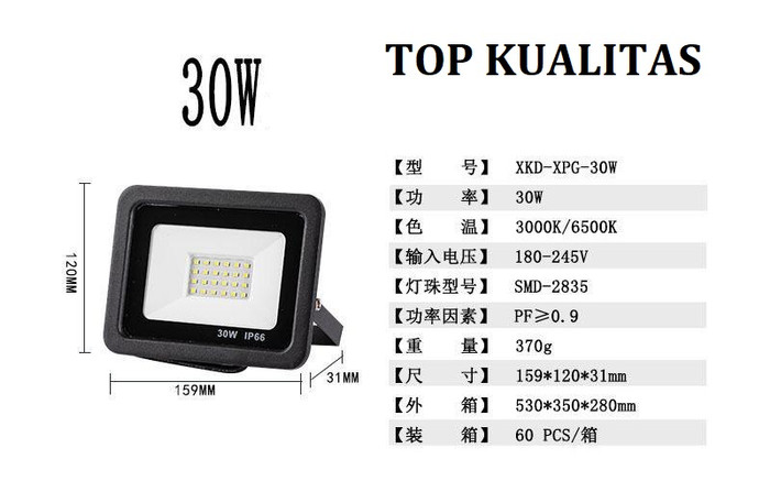 LAMPU LED SOROT 30WATT PUTIH floodlight /LED KAP SOROT PHILIPS MODEL 30W 30 WATT