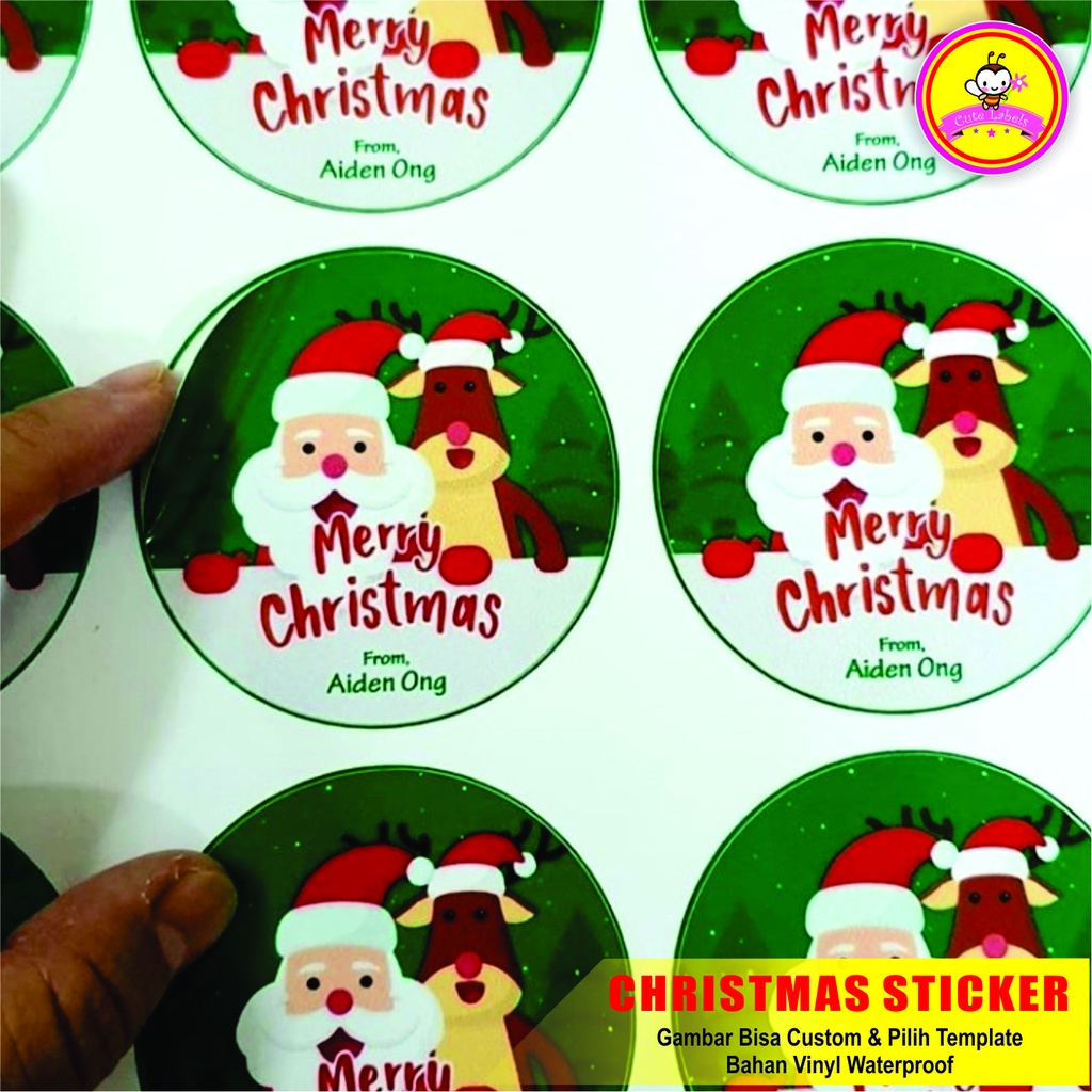 

CHRISTMAS STICKER Round CR 159
