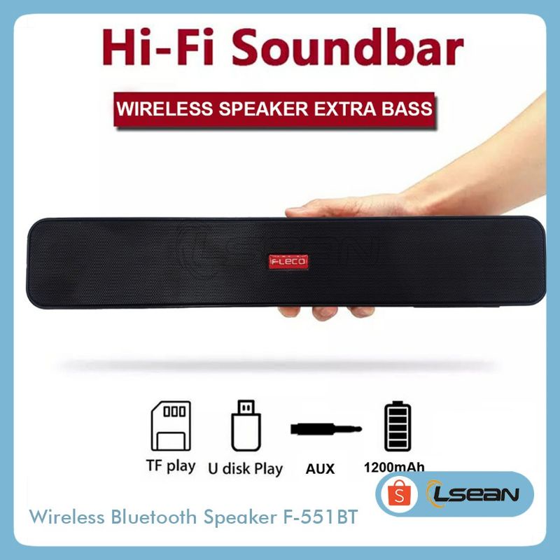 Speaker soundbar bluetooth wireless F-551BT untuk Laptop / PC /Gaming