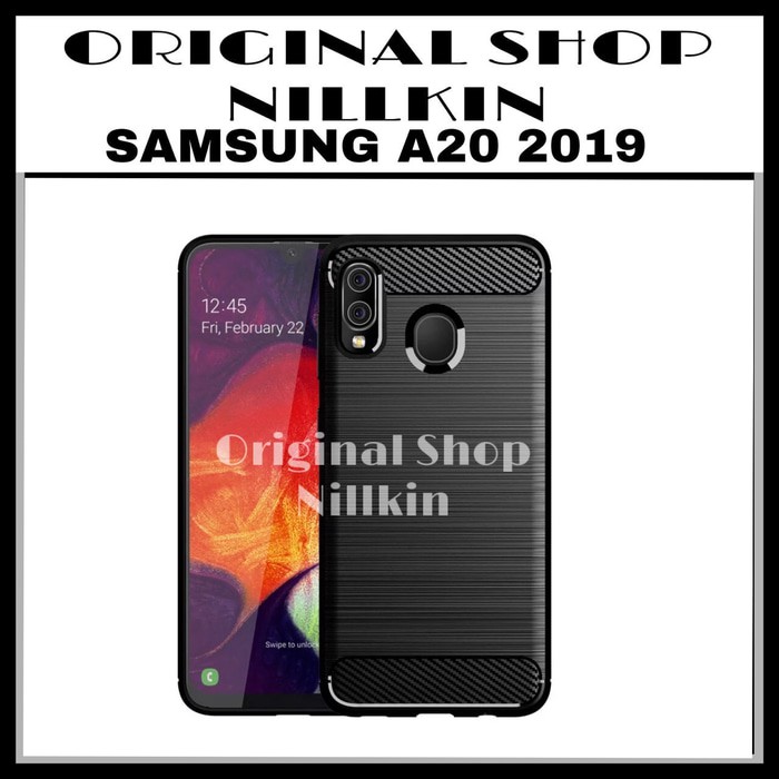 G517Case samsung galaxy a20 a205 likgus fiber soft jelly carbon case
