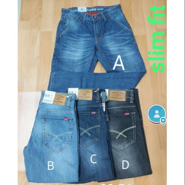 Jeans panjang picasso slim fit non stretch