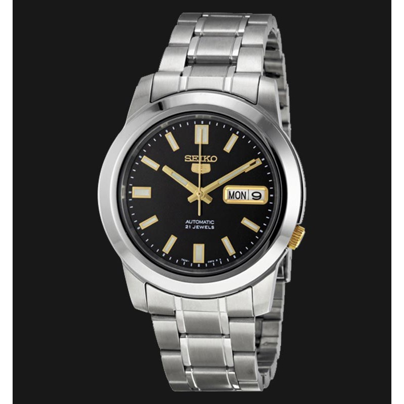 Seiko 5 SNKK17K1 Automatic Black Dial Stainless Steel Original & Bergaransi