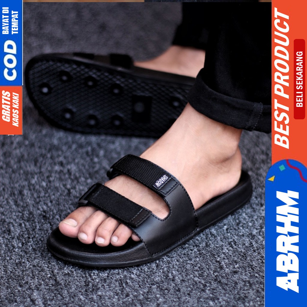 ABRHM x HELIK Sandal Slide Pria Sandal Slop Original Distro Sendal Selop Cowok / Cowo Keren Kekinian