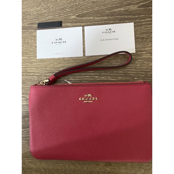 Dompet wristlet Coach Pink NEW