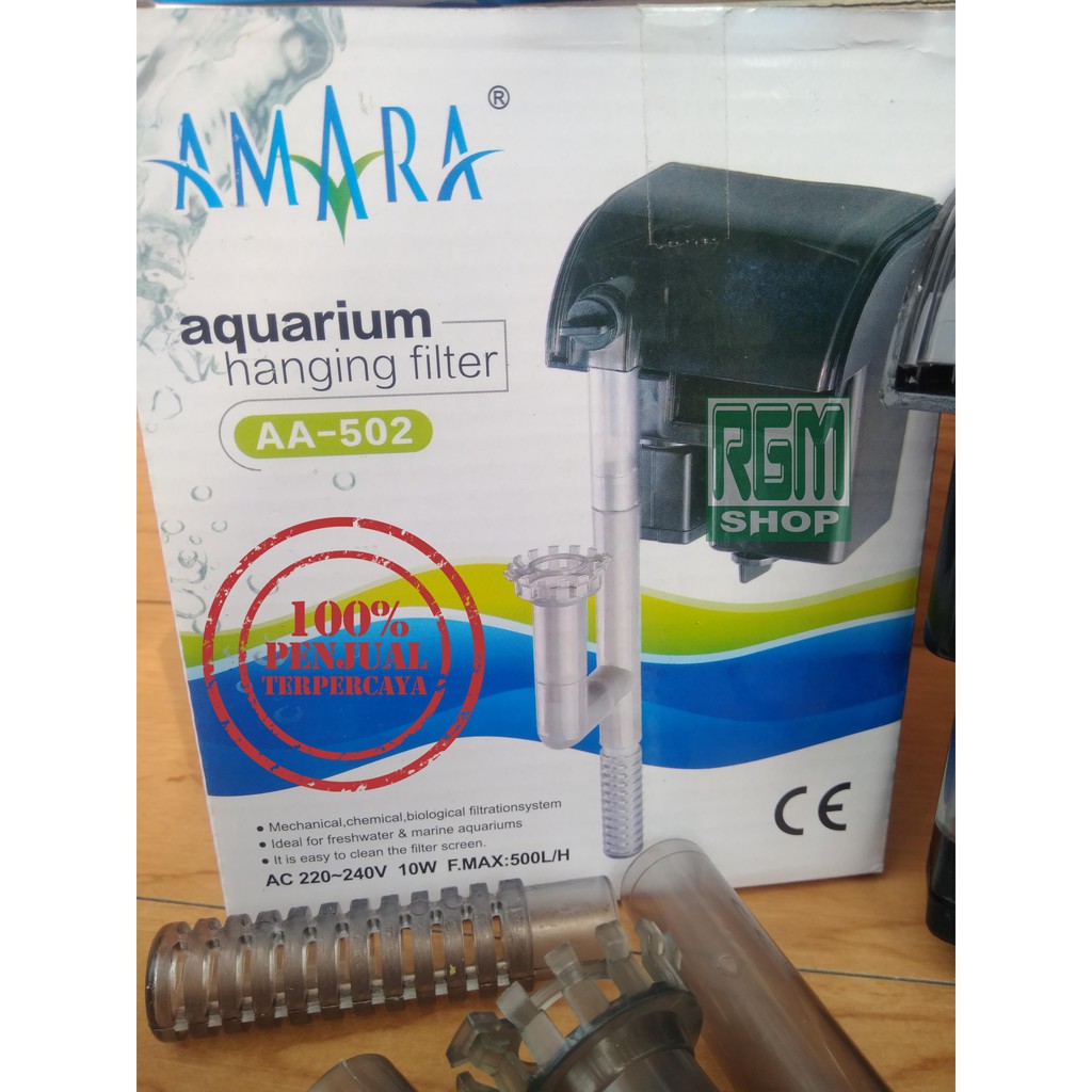 Amara AA 502 AA502 hanging filter gantung hang on aquarium aquascape murah