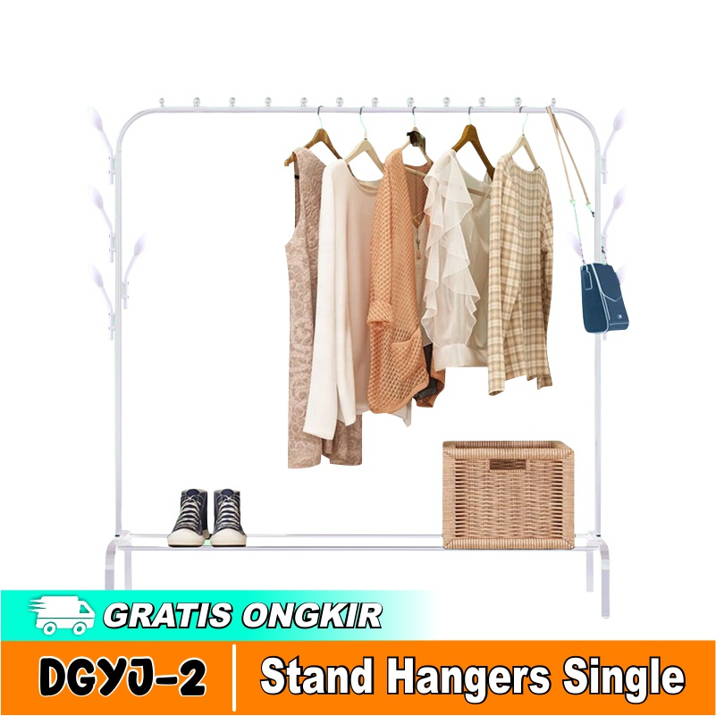 Stand Hanger Aesthetic Rak Gantung Stand Hanger Single Gantungan Pakaian Serbaguna -Wonderdekorasi