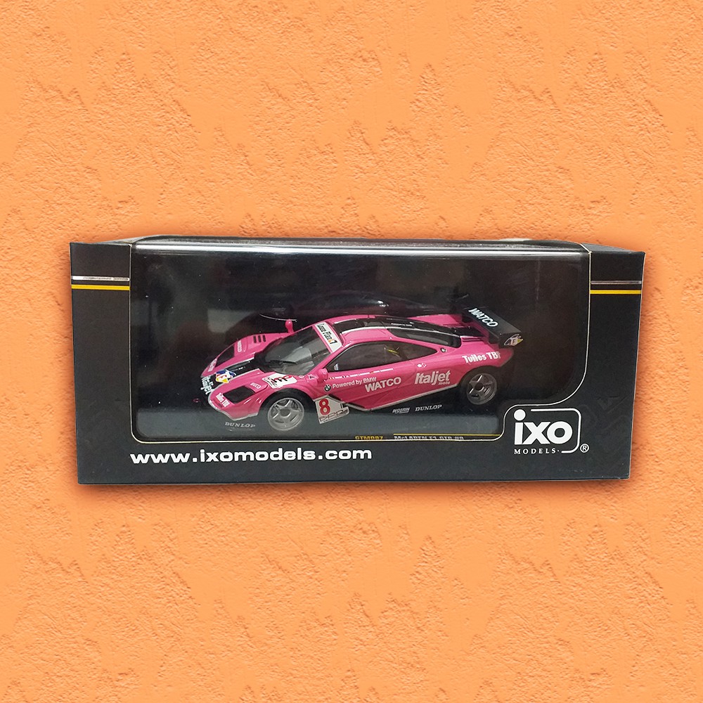 Ixo Models 1/43 Mclaren F1 GTR #8 Pink Racing Sports Car Diecast