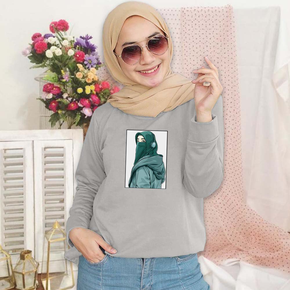 SWEATER WANITA CREWNECK, HIJABERS PAKAIAN WANITA.