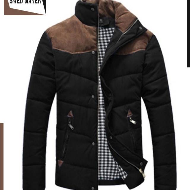 JAKET PRIA/jaket SWED BLACK/termurah/terlaris/HargA promo/cuci gudang
