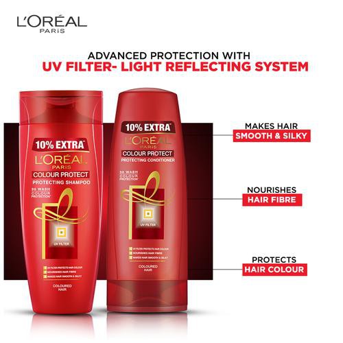 LOREAL L'OREAL PARIS HAIR PROTECTION SHAMPO CONDITIONER SAMPO UNTUK RAMBUT DIWARNAI